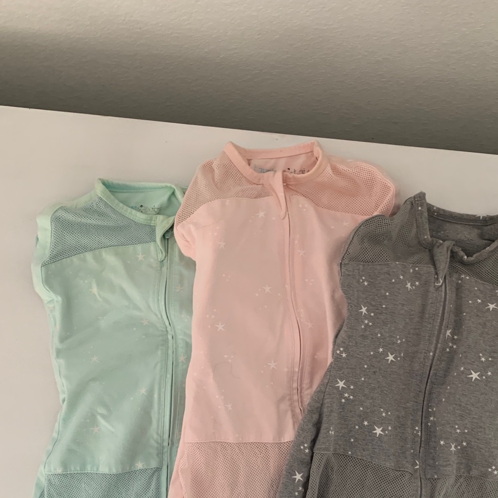 Happiest Baby Set of three 5-second sleep sack (all size Medium) - no wings